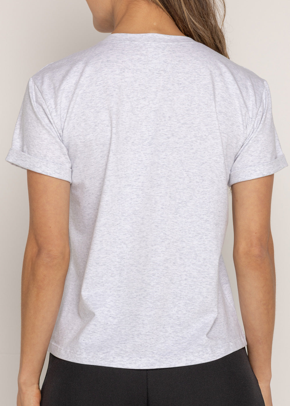 T-SHIRT LOVE MORADA DMC GRIS ORC-001