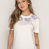 T-SHIRT LOVE MORADA DMC MARFIL ORC-001