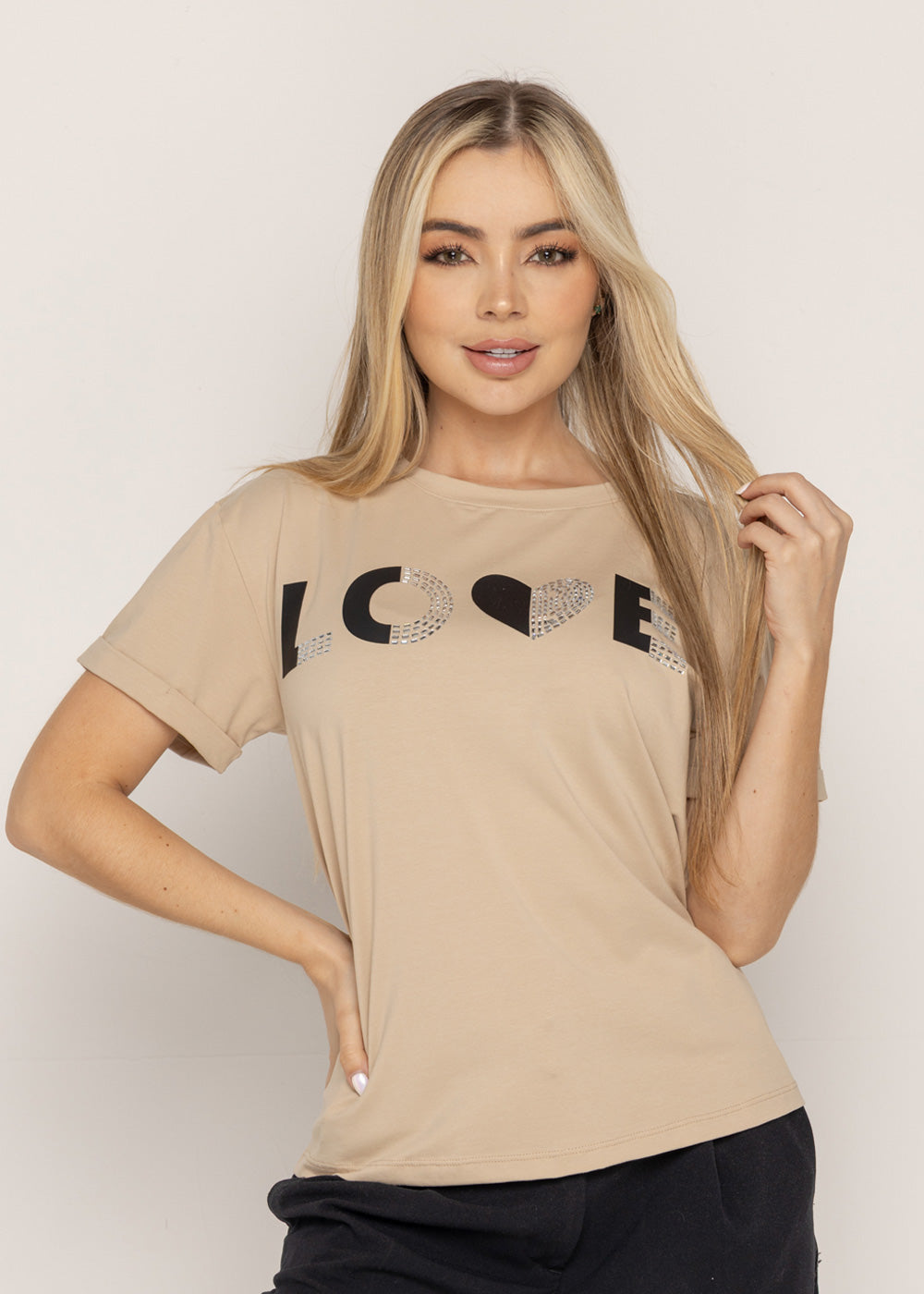 T-SHIRT LOVE NEGRO DMC ARENA ORC-001
