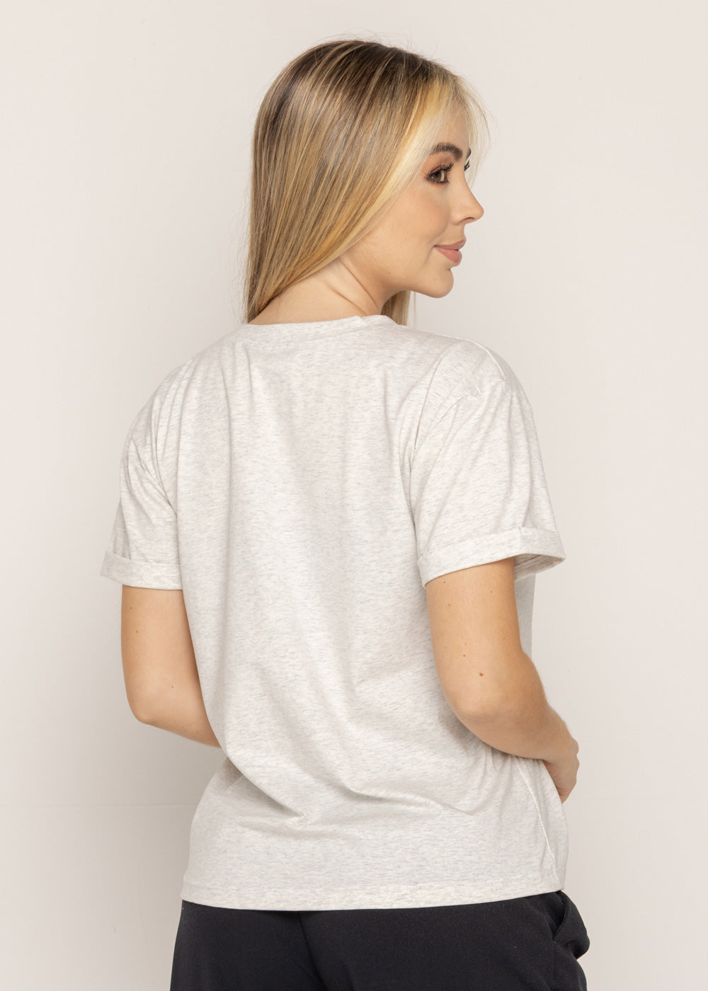 T-SHIRT LOVE NEGRO DMC GRIS ORC-001