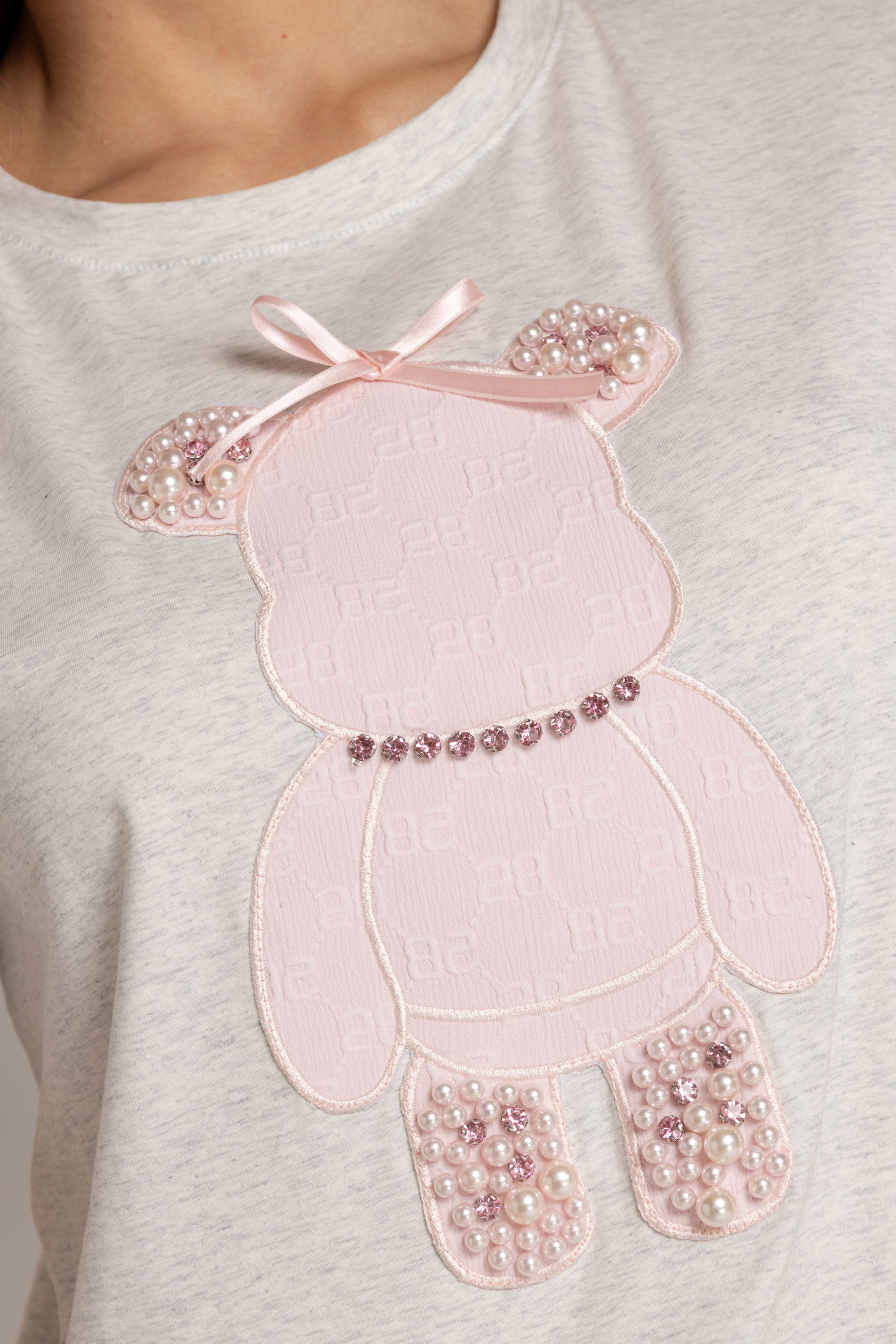 T-SHIRT OSO ROSA DAIMOND GRIS ORC-002