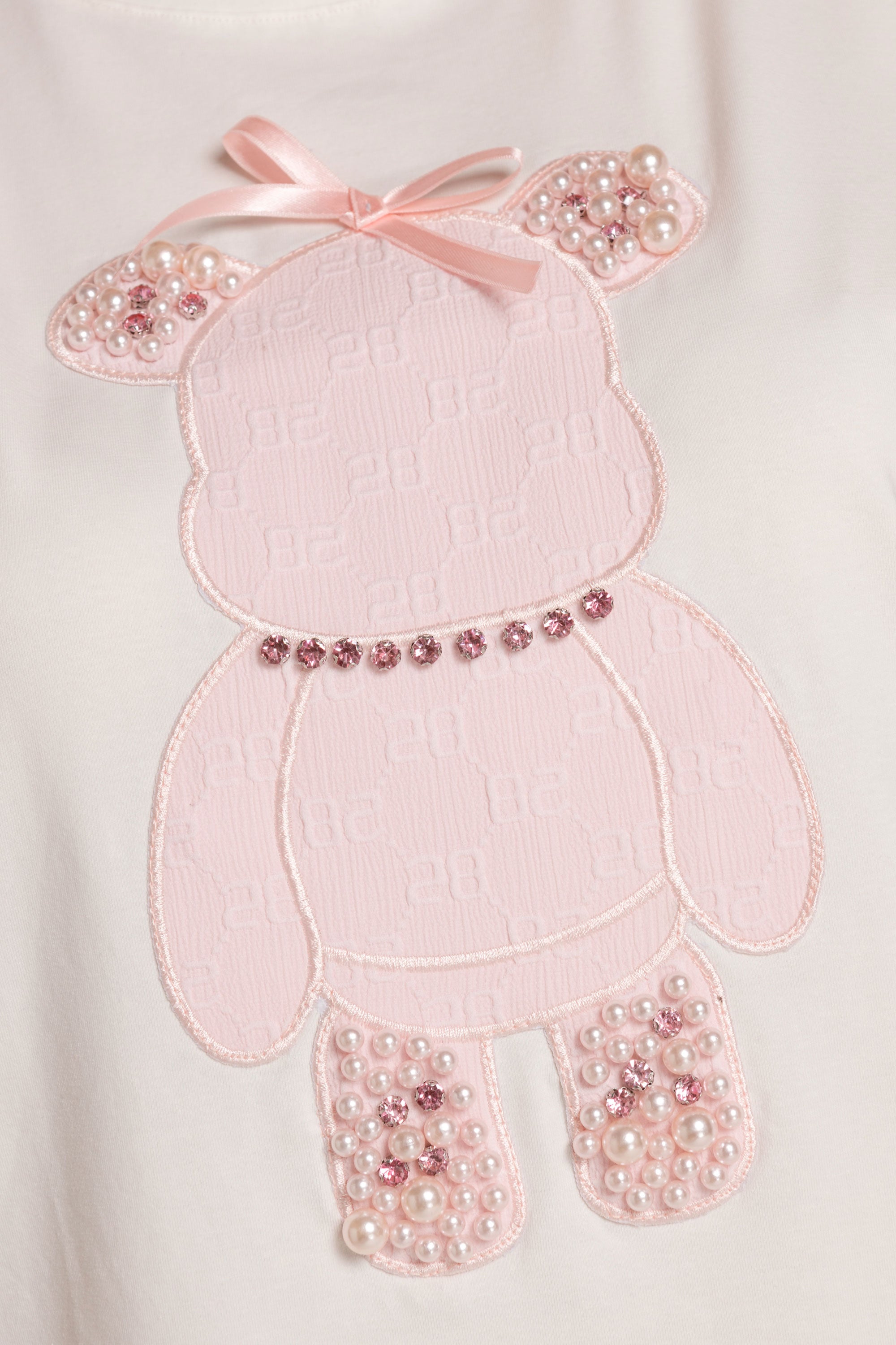 T-SHIRT OSO ROSA DAIMOND MARFIL ORC-002