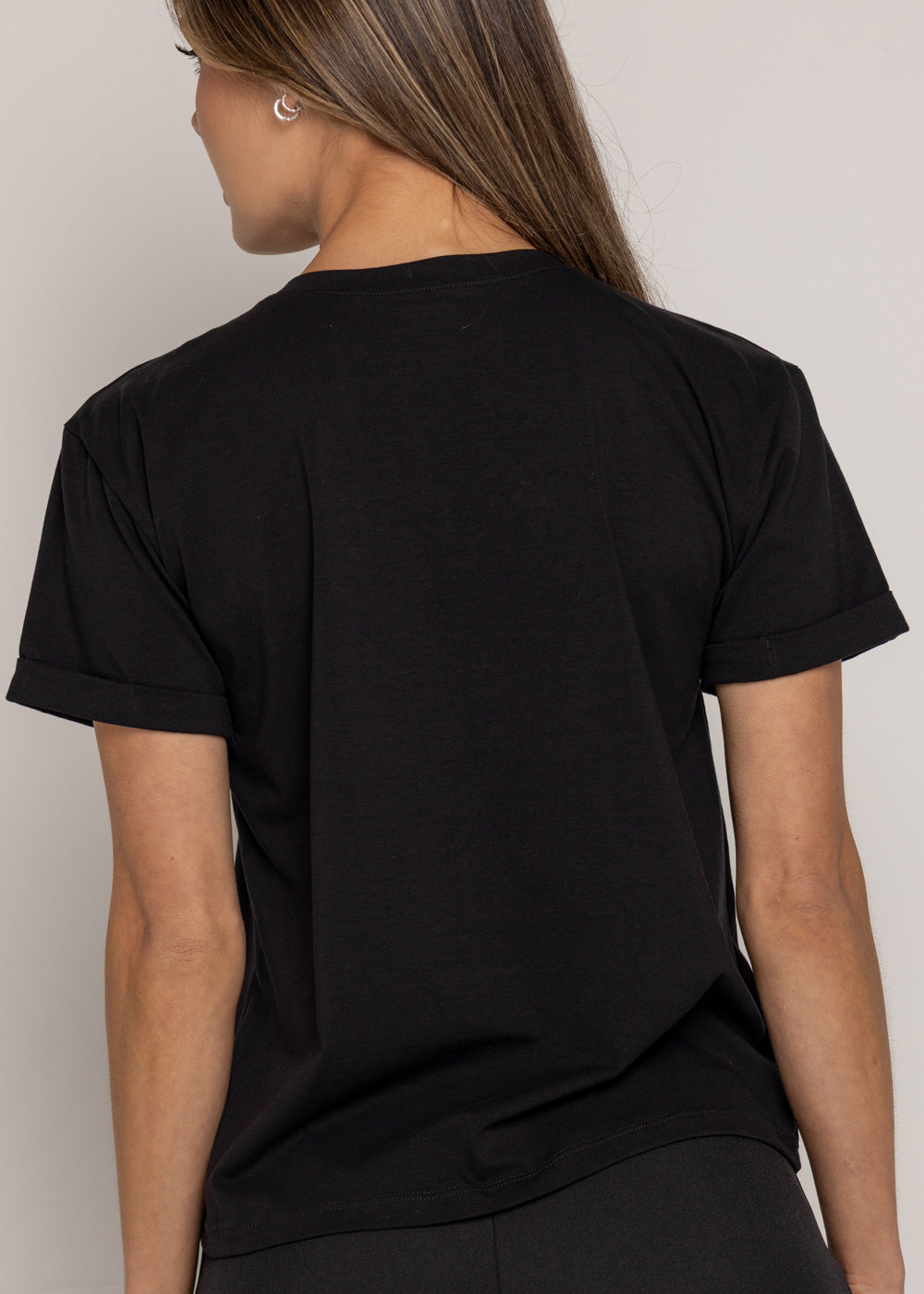 T-SHIRT OSO ROSA DAIMOND NEGRO ORC-002