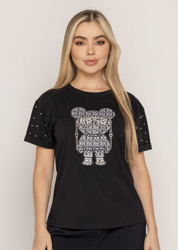 T-SHIRT BEAR NOIR NEGRO ORC-004