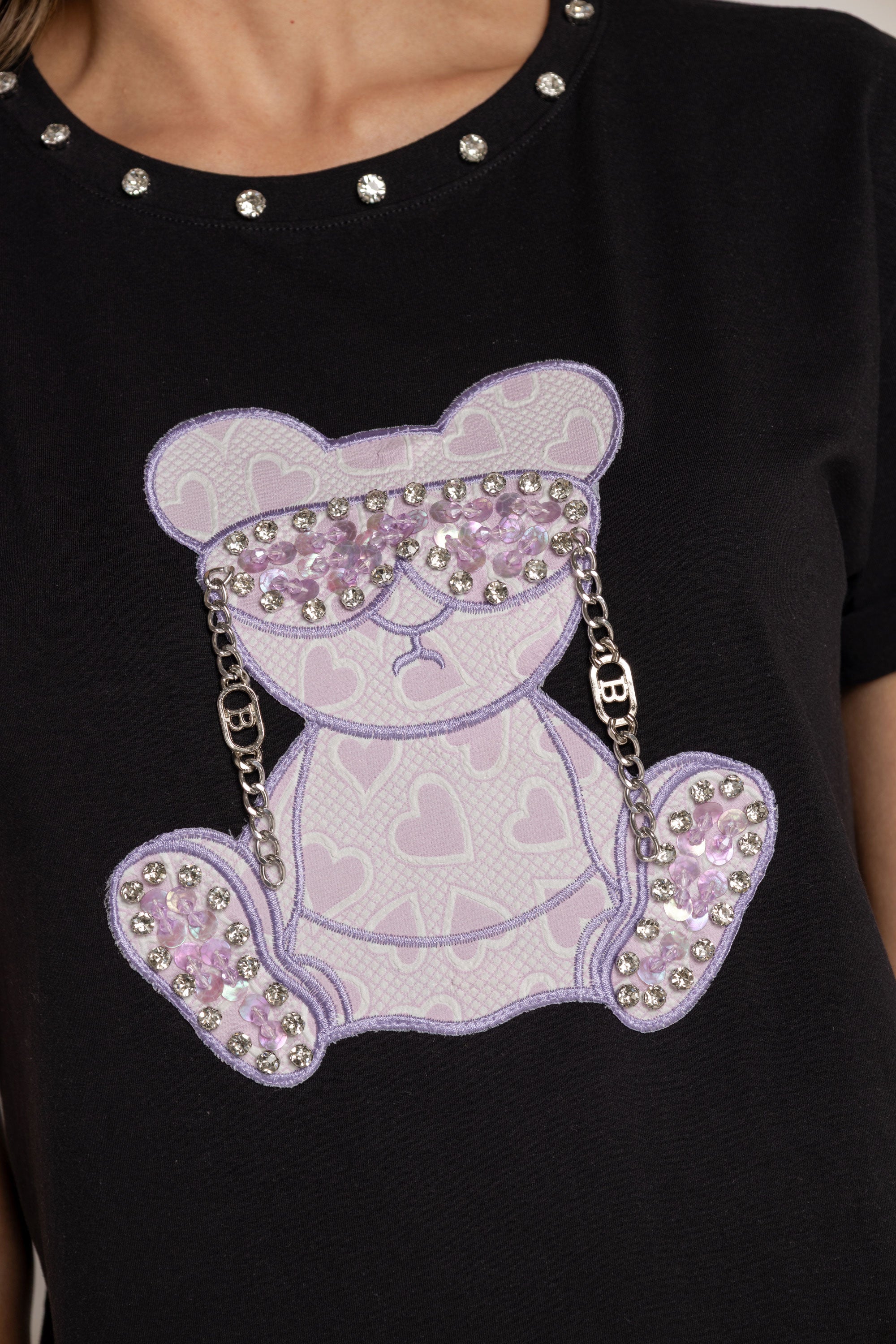 T-SHIRT OSO MORADA GAFAS NEGRO ORC-005