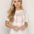 T-SHIRT OSO ROSA GAFAS MARFIL ORC-005