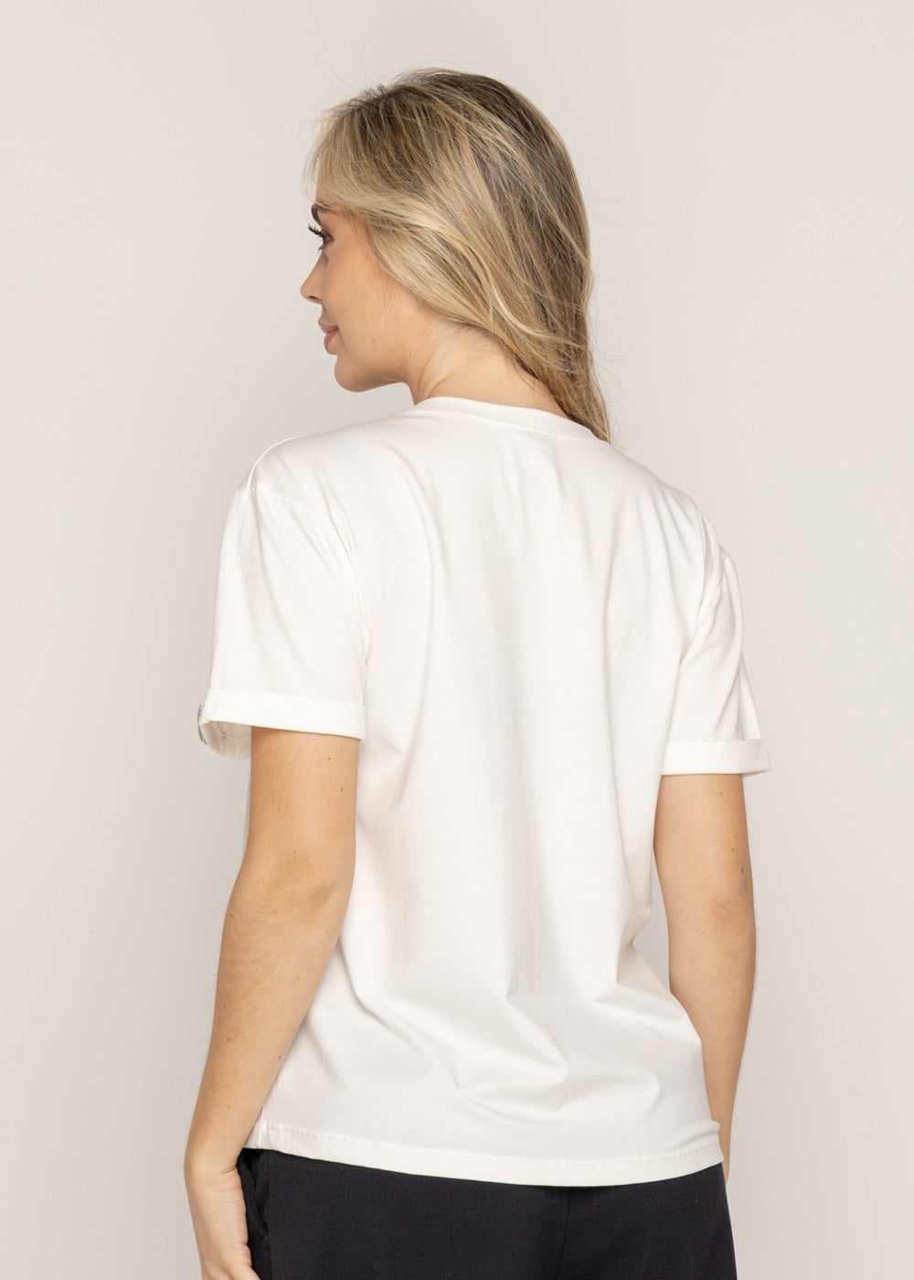 T-SHIRT OSO ROSA GAFAS MARFIL ORC-005