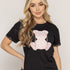 T-SHIRT OSO ROSA GAFAS NEGRO ORC-005