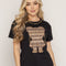 T-SHIRT OSO CAFÉ GAFAS NEGRO ORC-006
