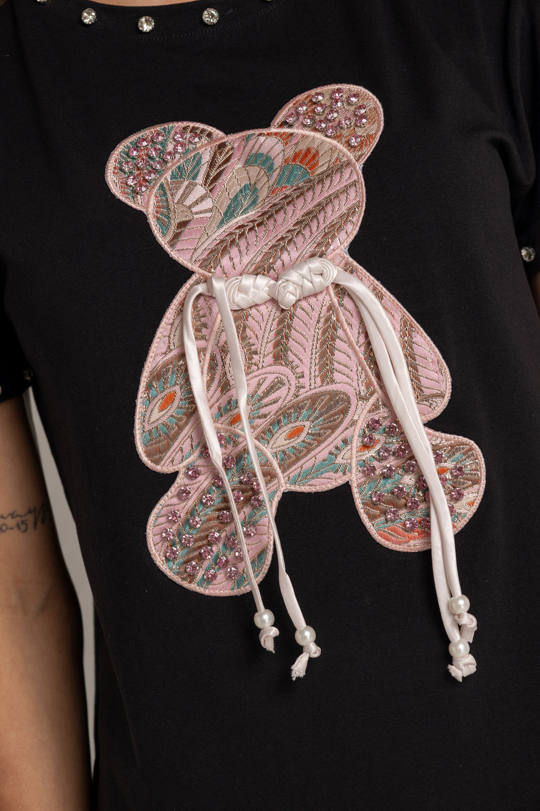 T-SHIRT OSO COLORES NEGRO ORC-007