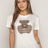 T-SHIRT OSO MINI COFFE MARFIL ORC-008