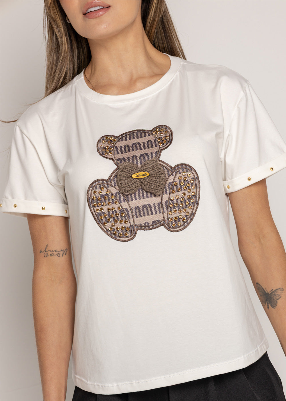 T-SHIRT OSO MINI COFFE MARFIL ORC-008