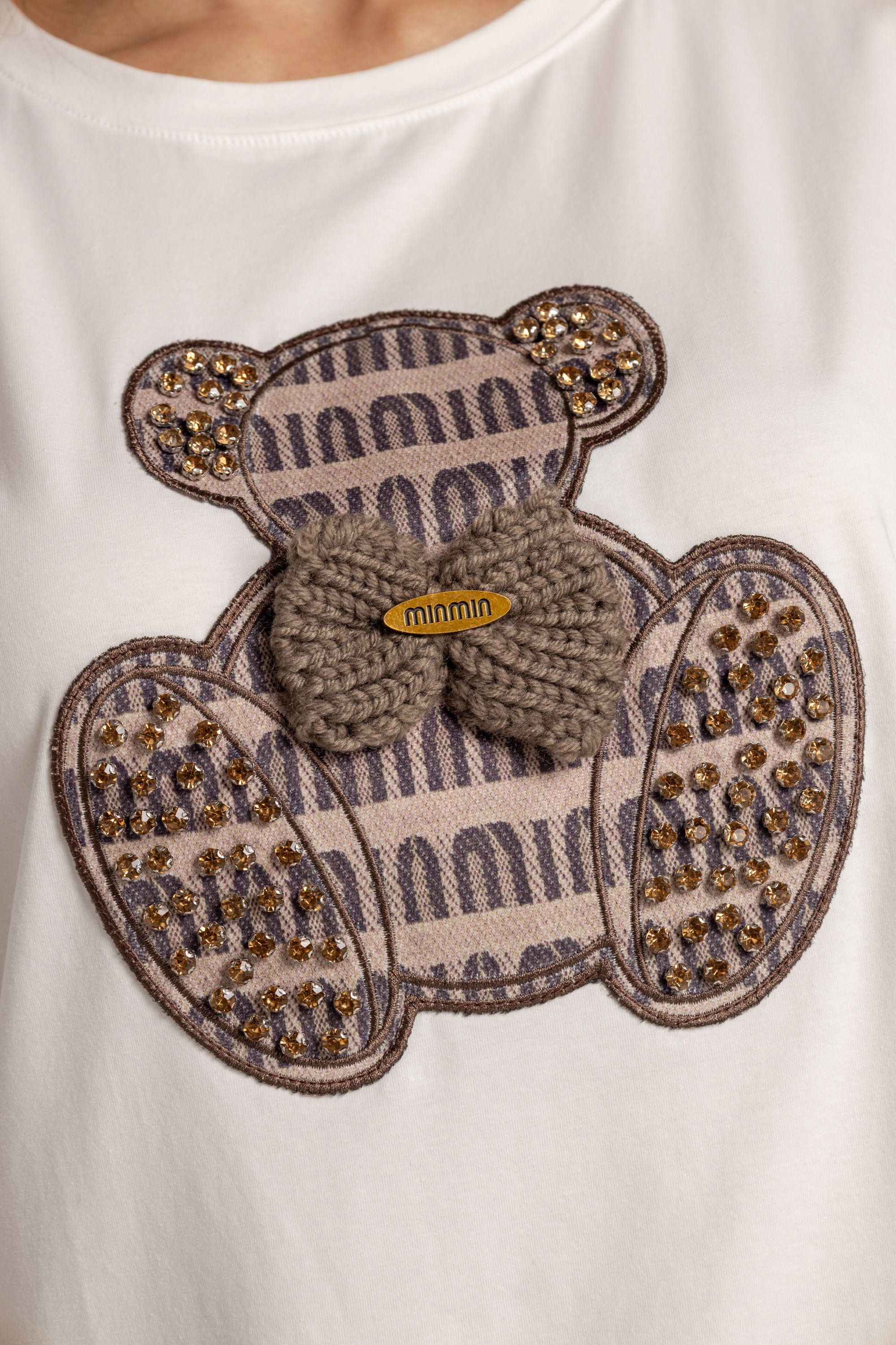 T-SHIRT OSO MINI COFFE MARFIL ORC-008