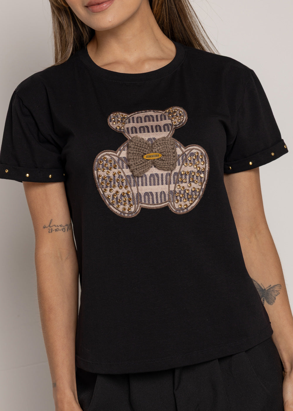T-SHIRT OSO MINI COFFE NEGRO ORC-008