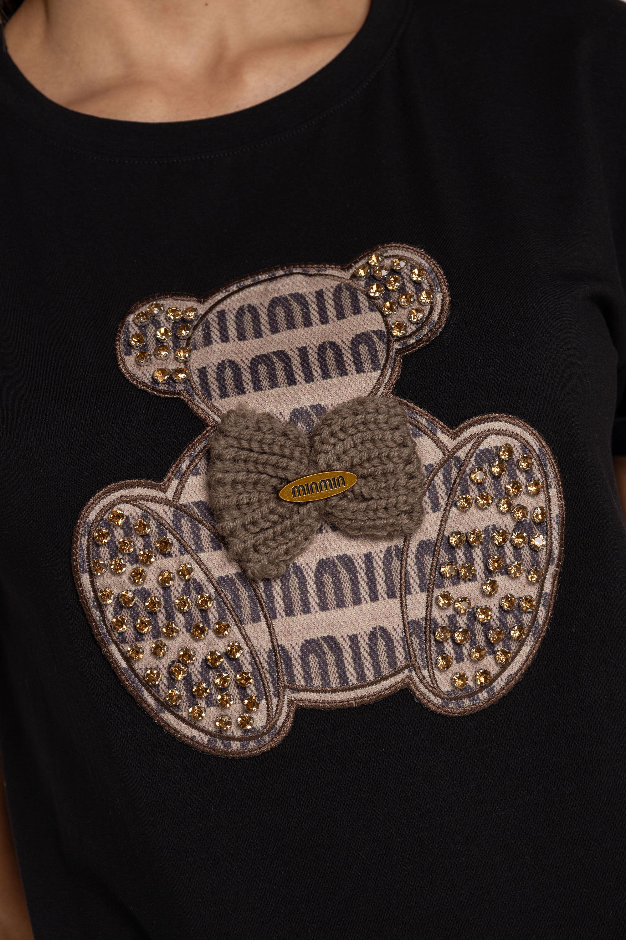 T-SHIRT OSO MINI COFFE NEGRO ORC-008