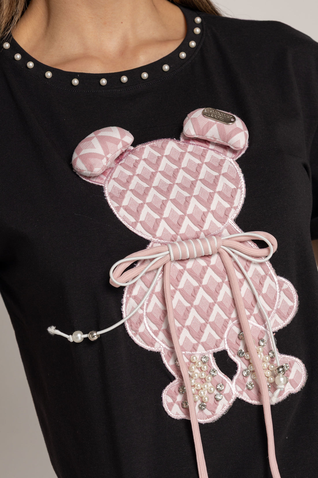 T-SHIRT OSO ROSA CRO NEGRO ORC-009