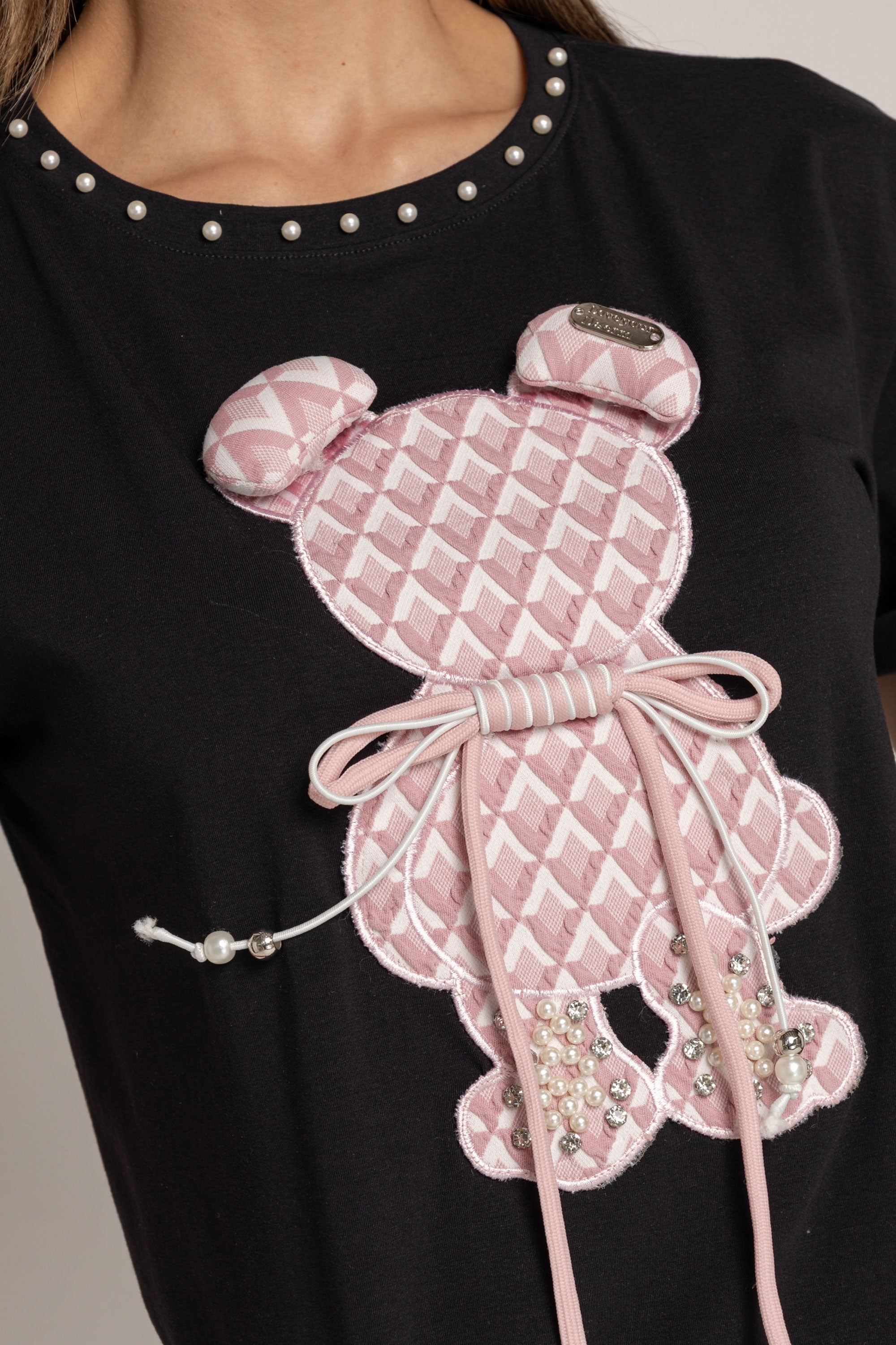 T-SHIRT OSO ROSA CRO NEGRO ORC-009