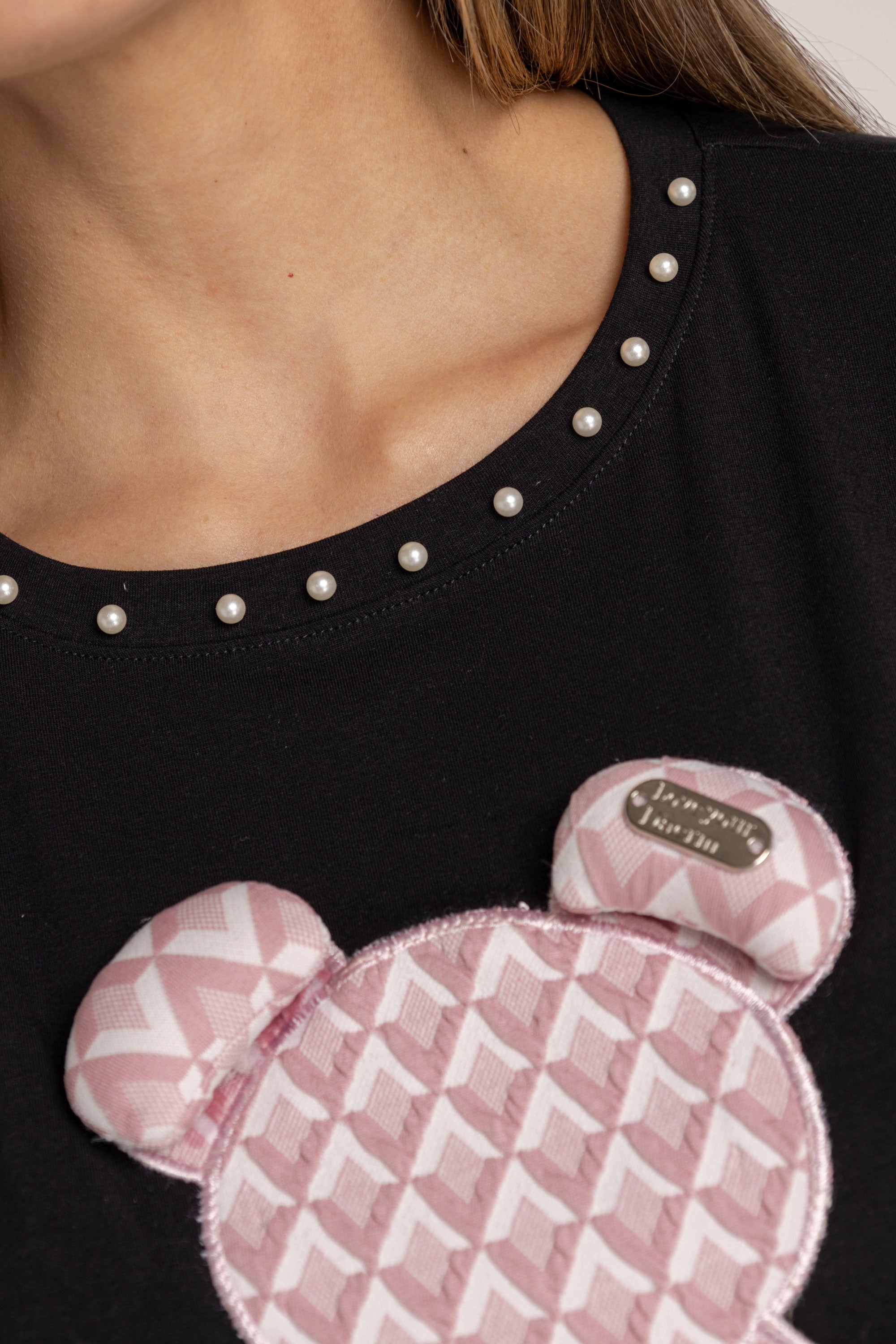 T-SHIRT OSO ROSA CRO NEGRO ORC-009