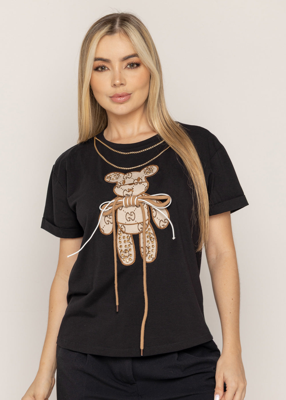 T-SHIRT OSO COFFE CRO NEGRO ORC-010