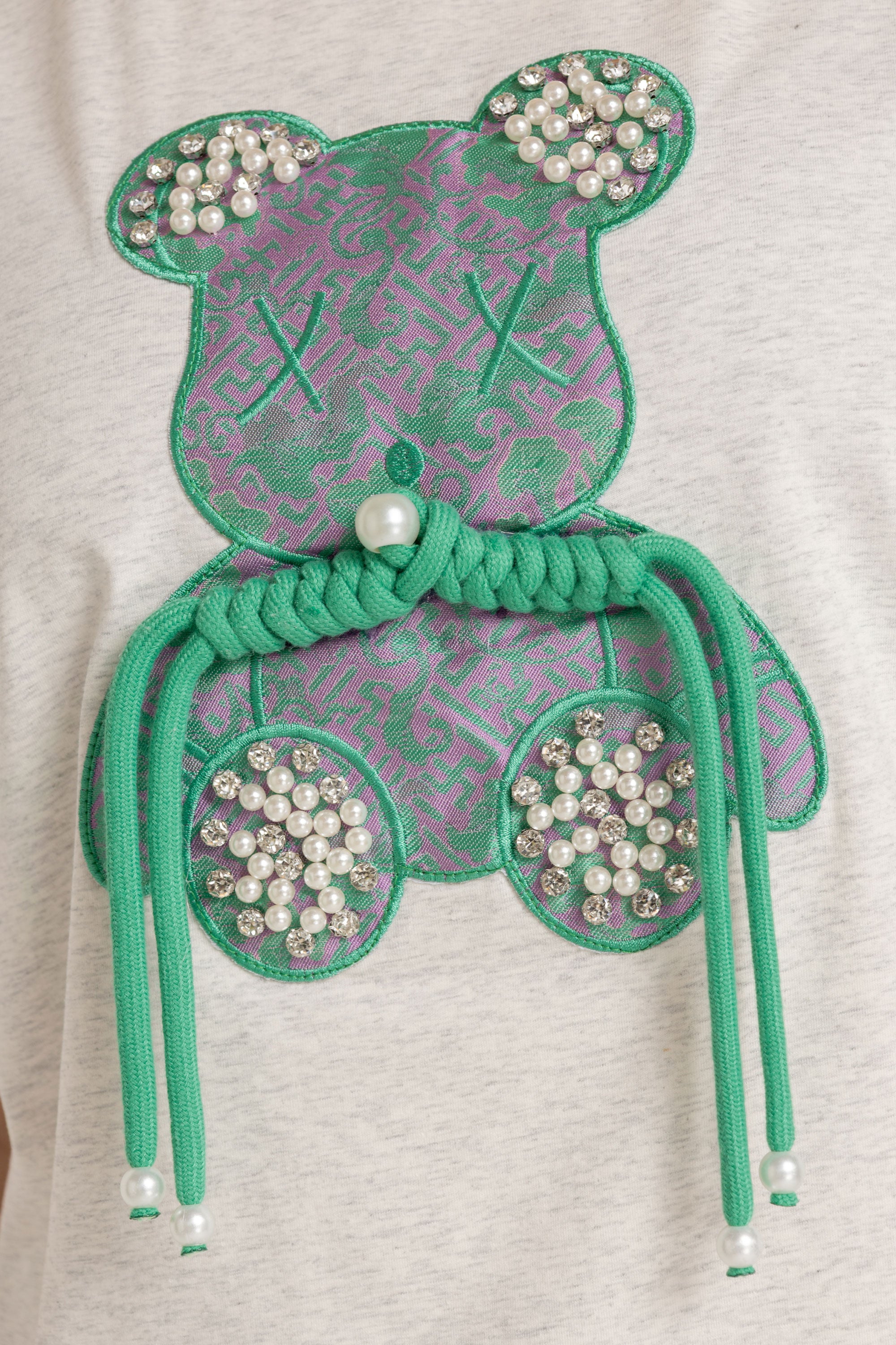 T-SHIRT OSO VERDE CRO GRIS ORC-011