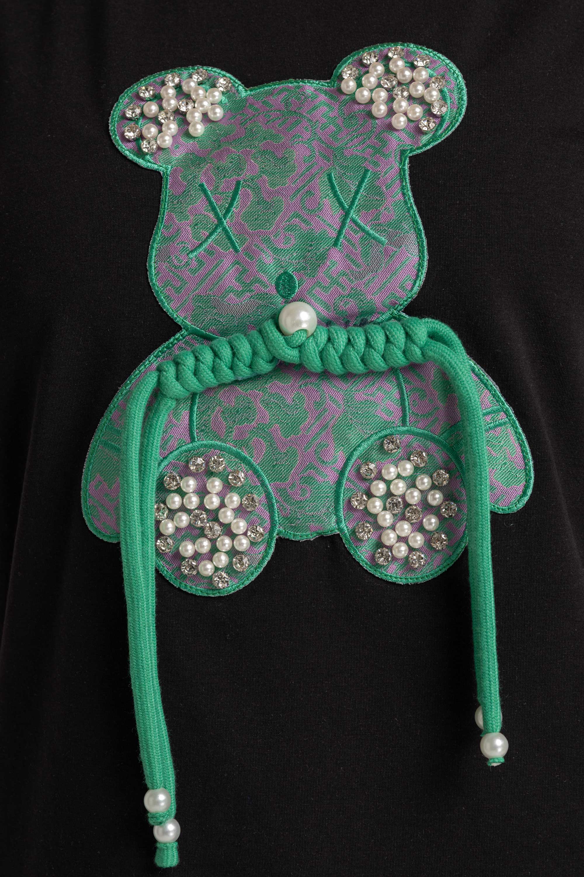 T-SHIRT OSO VERDE CRO NEGRO ORC-011