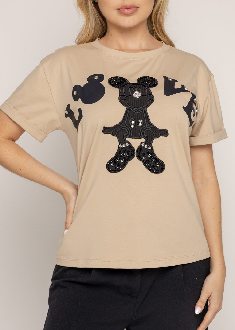 T-SHIRT MINNIE NEGRO ARENA ORC-012