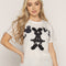 T-SHIRT MINNIE NEGRO GRIS ORC-012