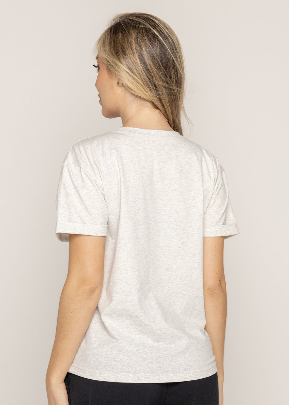 T-SHIRT MINNIE NEGRO GRIS ORC-012