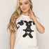T-SHIRT MINNIE NEGRO MARFIL ORC-012