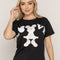 T-SHIRT MINNIE BLANCO NEGRO ORC-012