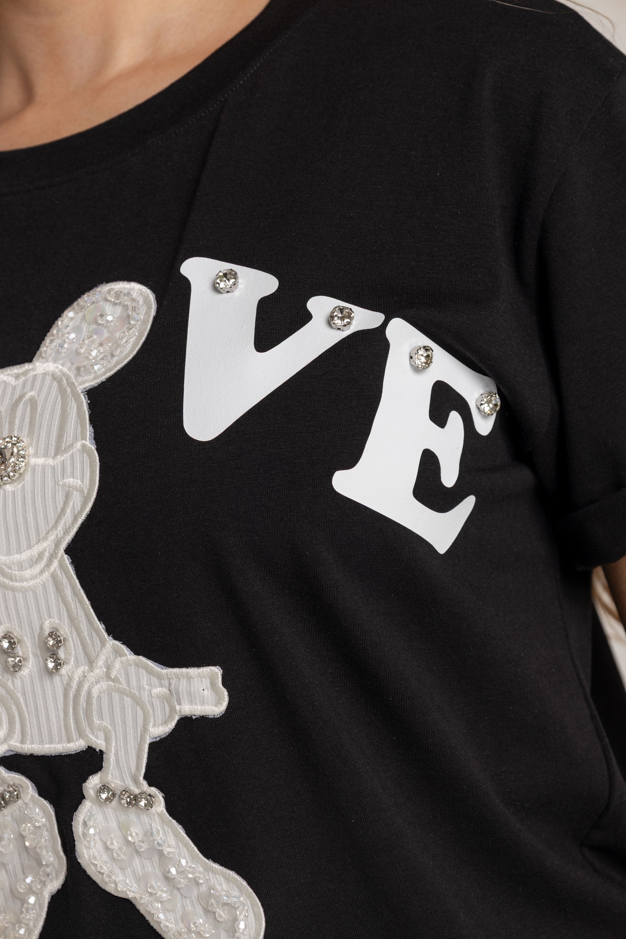 T-SHIRT MINNIE BLANCO NEGRO ORC-012