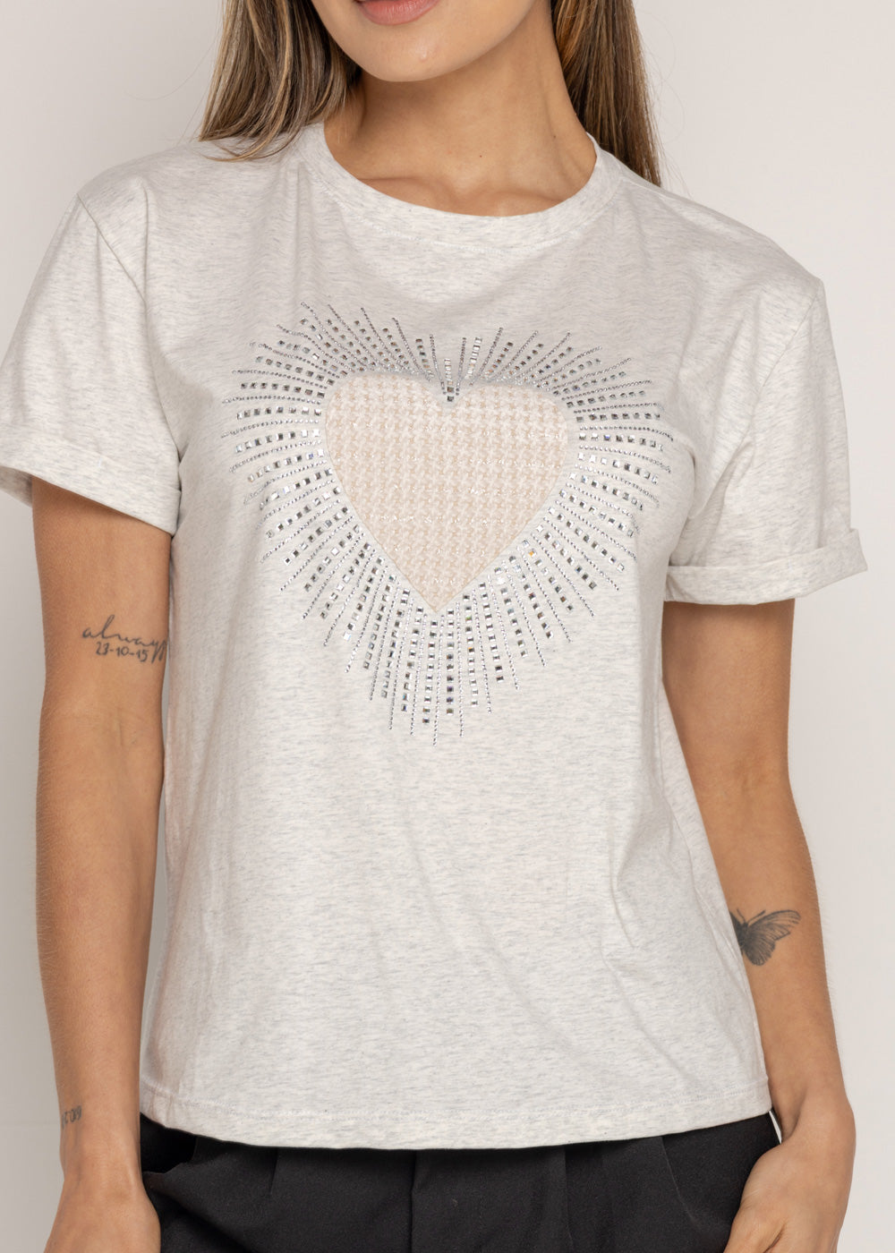 T-SHIRT CORAZON MP GRIS ORC-013