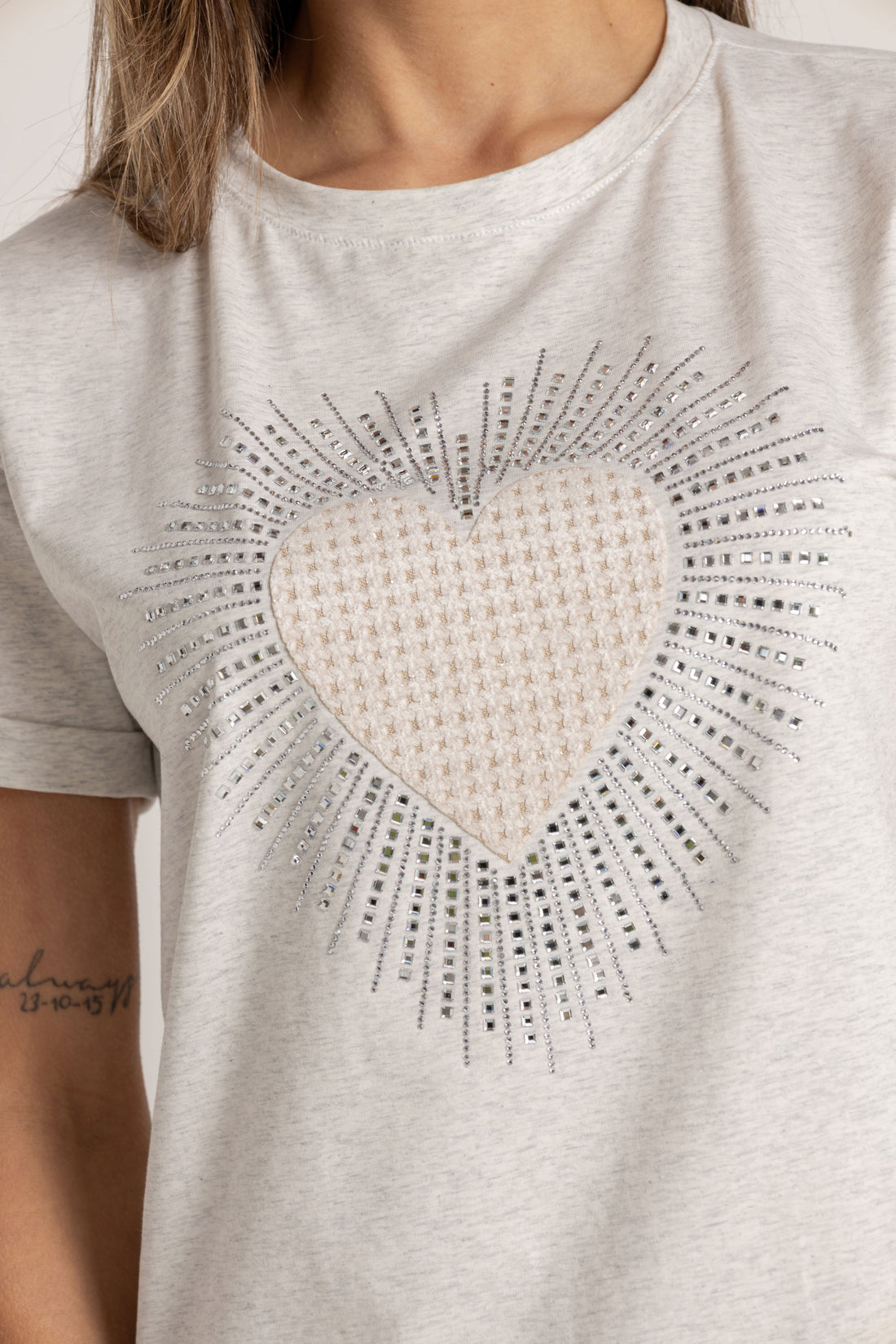 T-SHIRT CORAZON MP GRIS ORC-013