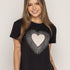 T-SHIRT CORAZON MP NEGRO ORC-013