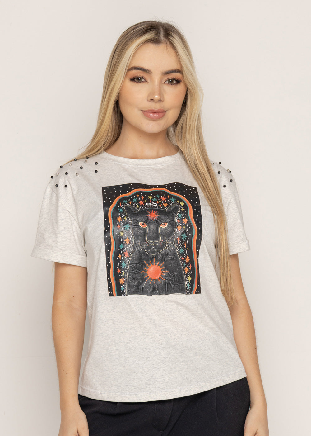 T-SHIRT TIGRE NEGRO GRIS ORC-014