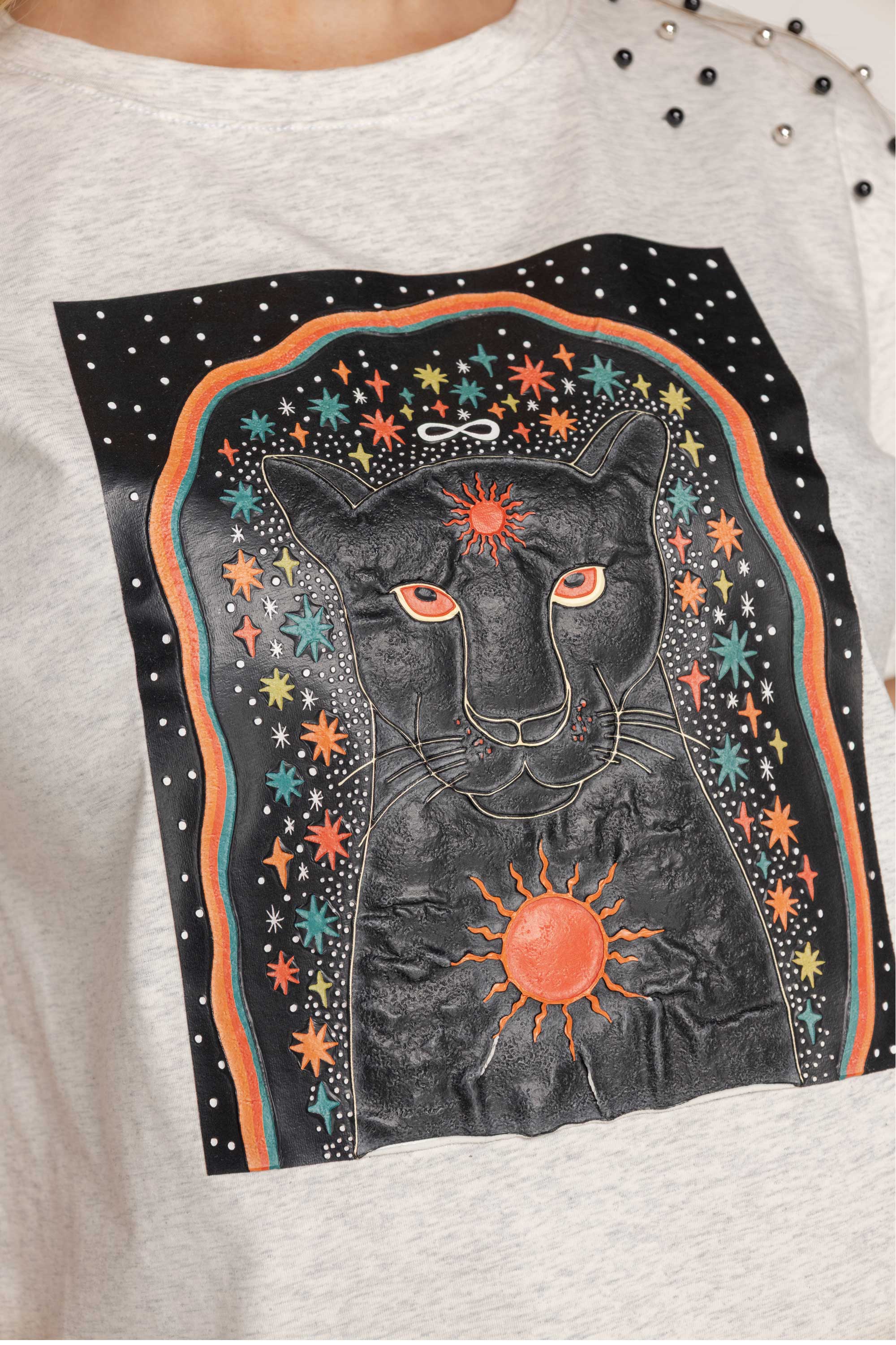 T-SHIRT TIGRE NEGRO GRIS ORC-014