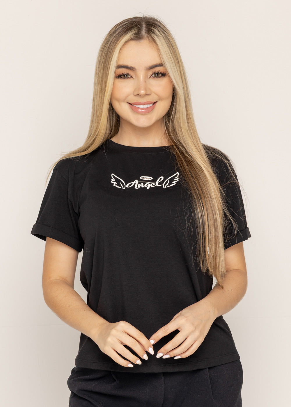 T-SHIRT ALAS ANGEL NEGRO ORC-017
