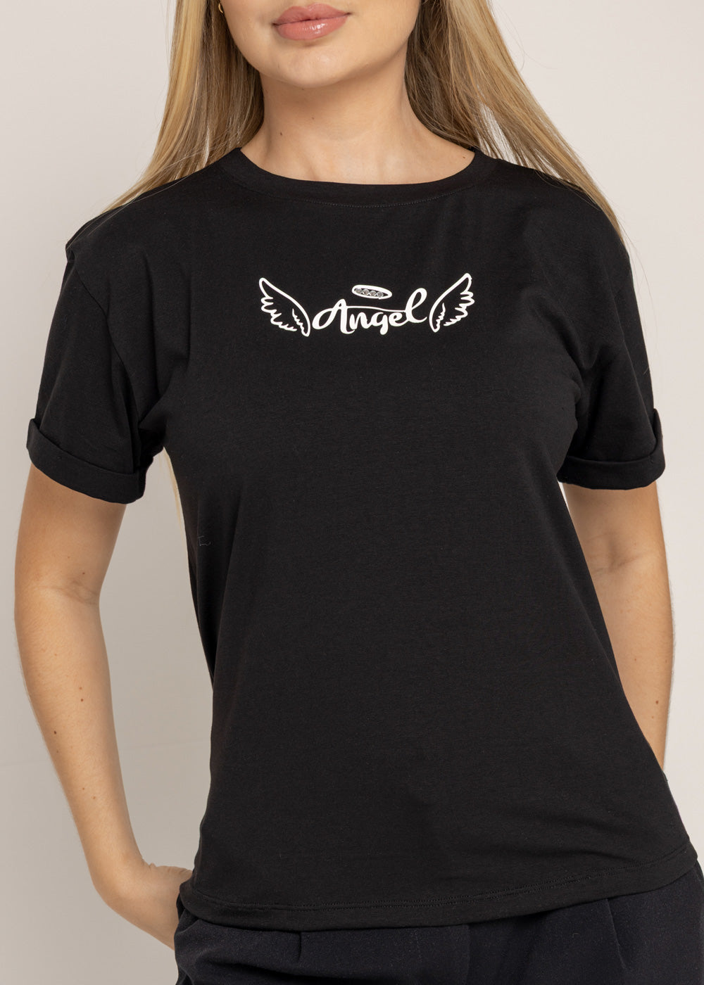 T-SHIRT ALAS ANGEL NEGRO ORC-017