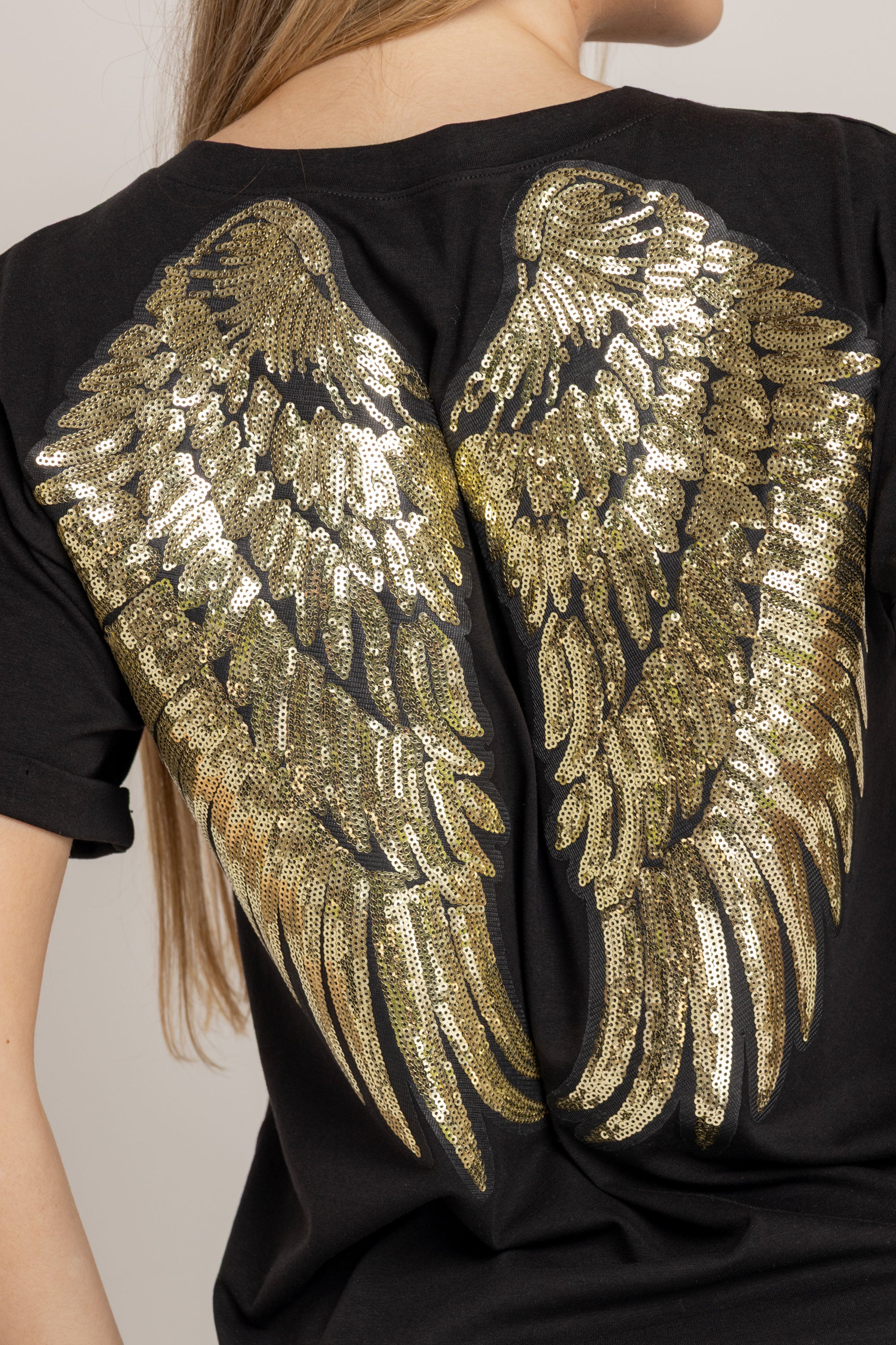 T-SHIRT ALAS ANGEL NEGRO ORC-017