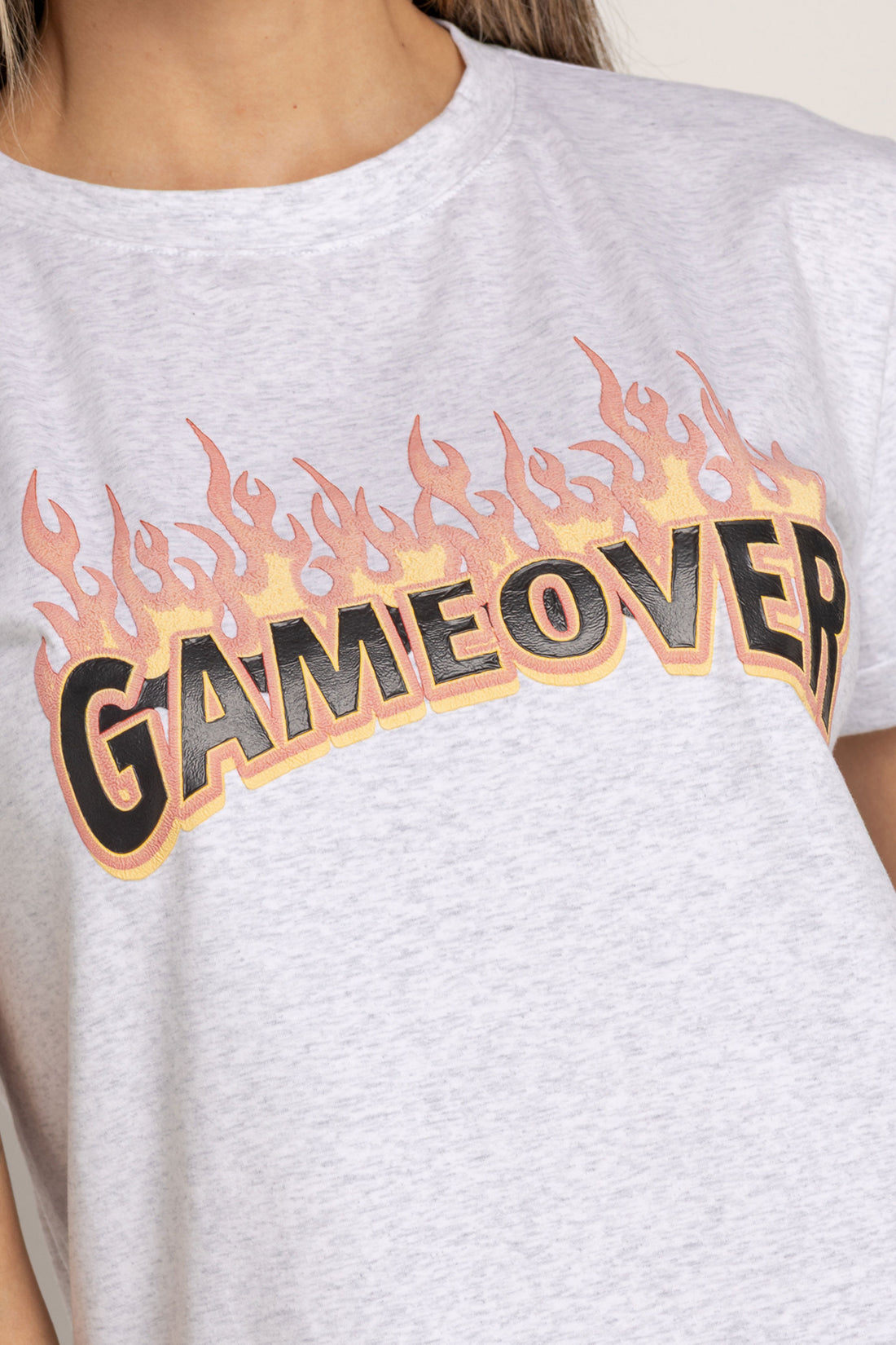 T-SHIRT GAMEOVER GRIS ORC-018