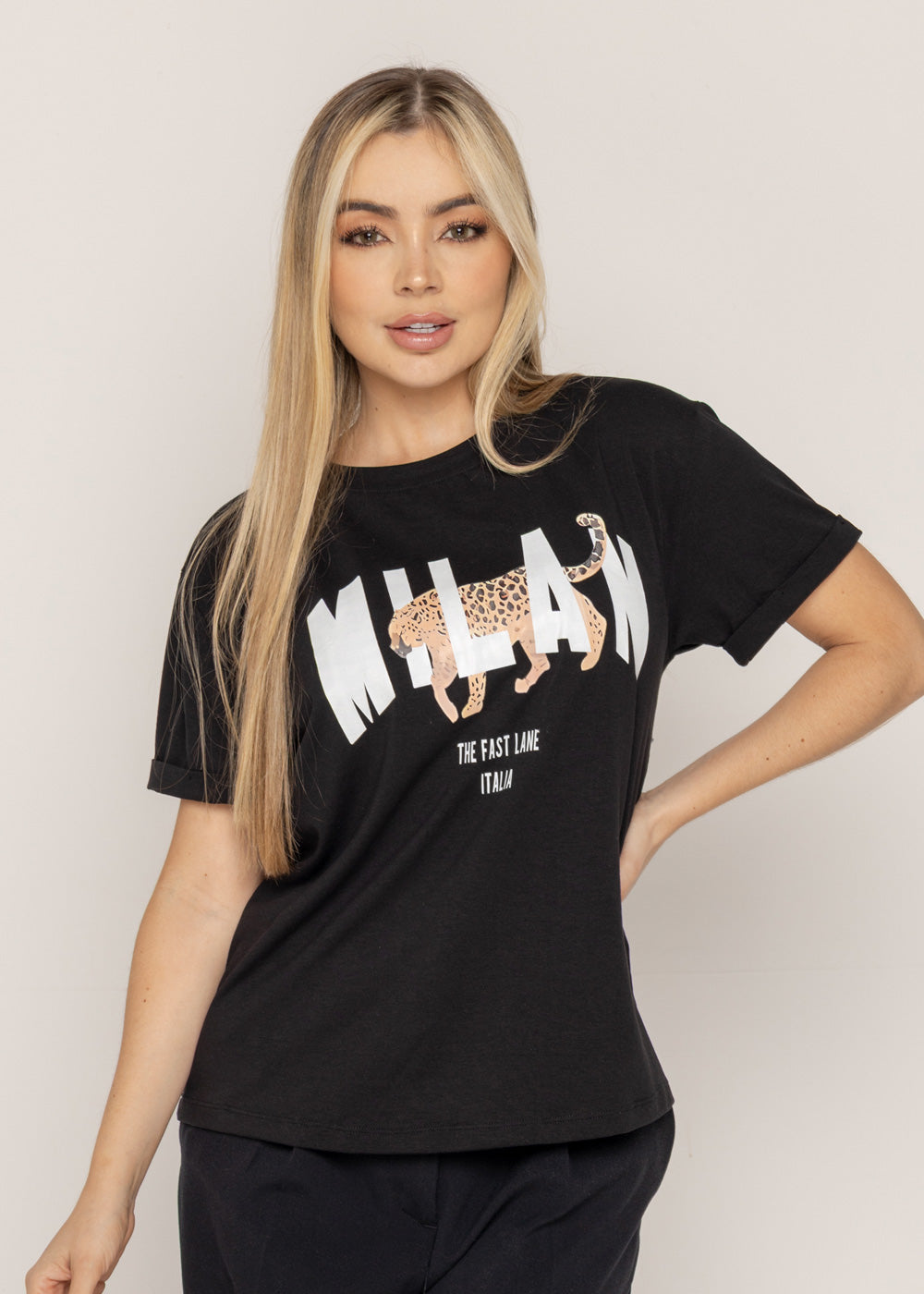 T-SHIRT MILAN NEGRO ORC-019