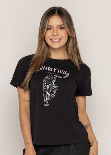 T-SHIRT LEOPARD ELITE NEGRO ORC-020