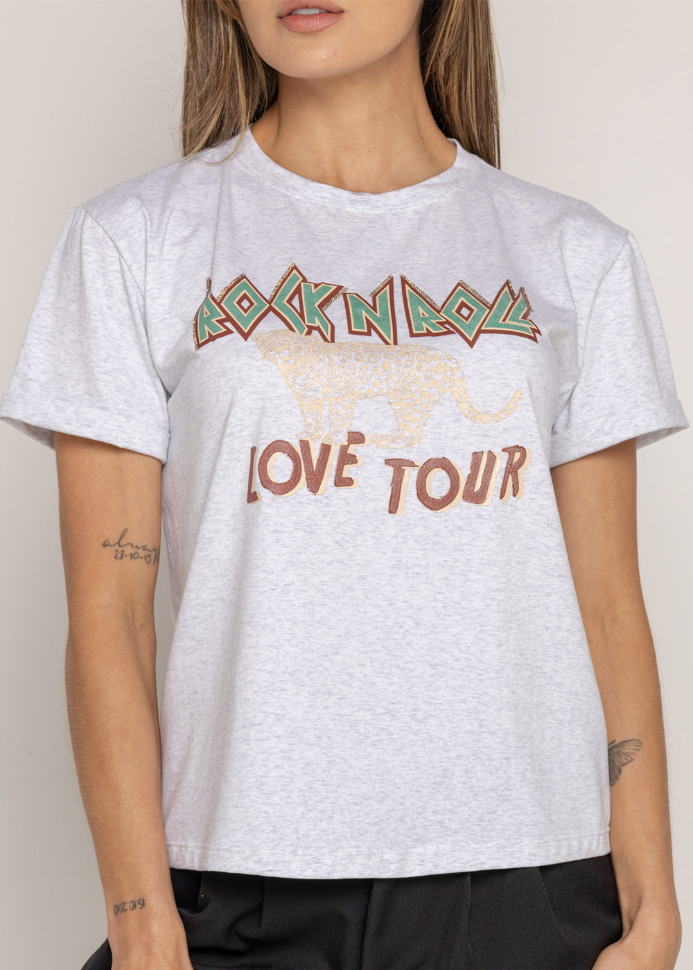 T-SHIRT TIGRE LOVE TOUR GRIS ORC-021