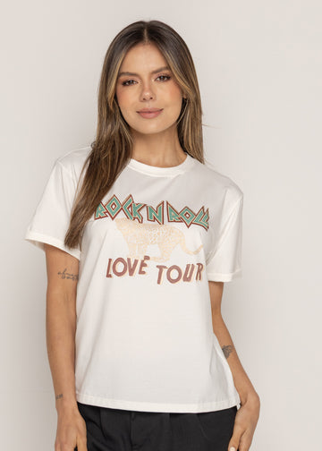 T-SHIRT TIGRE NOIR MARFIL ORC-021