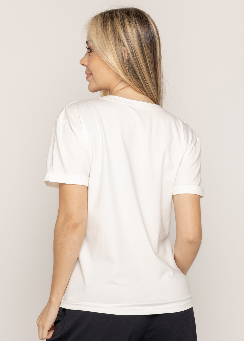T-SHIRT FLOR CARITA MARFIL ORC-022