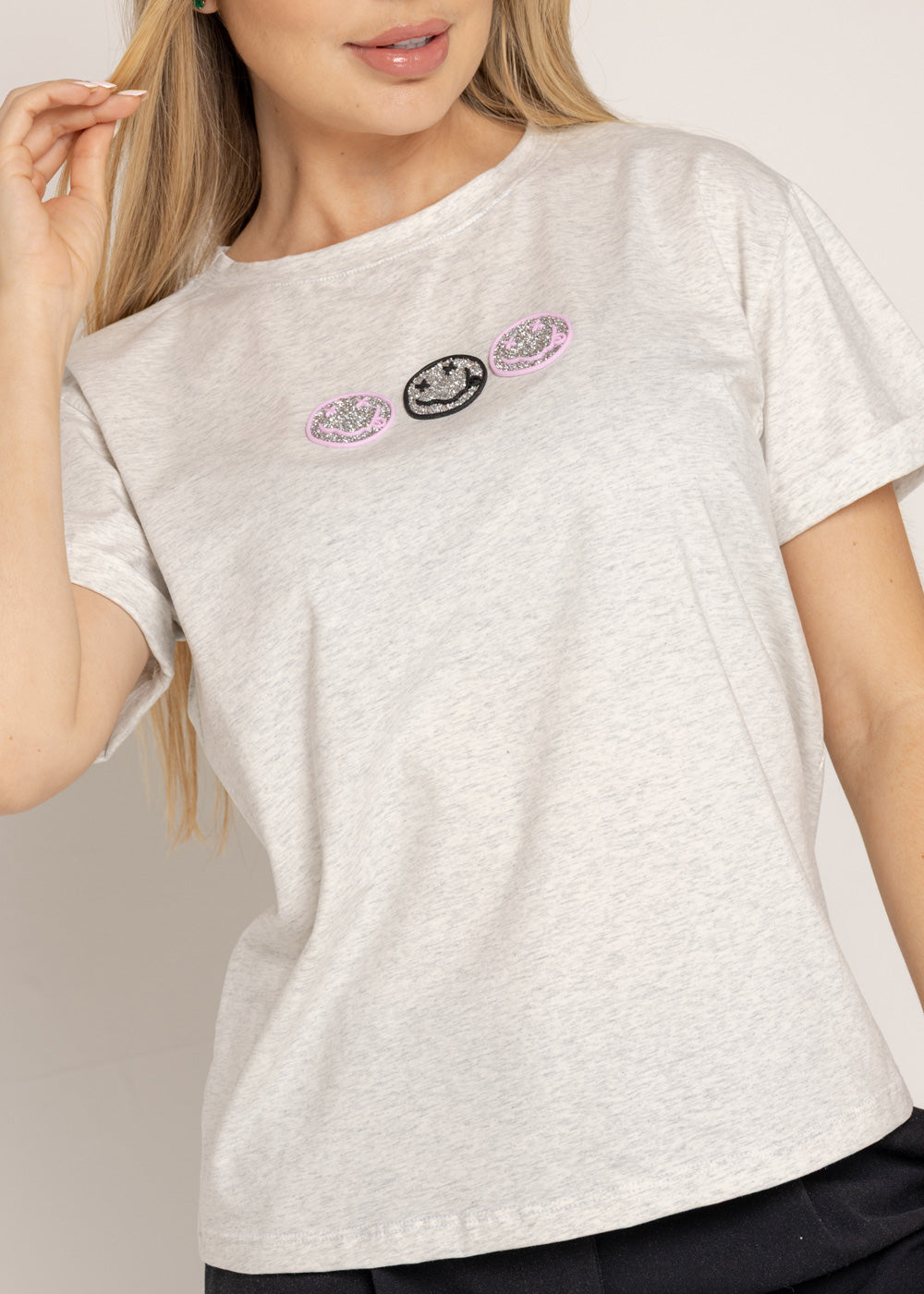 T-SHIRT CARITA COLORES GRIS ORC-023