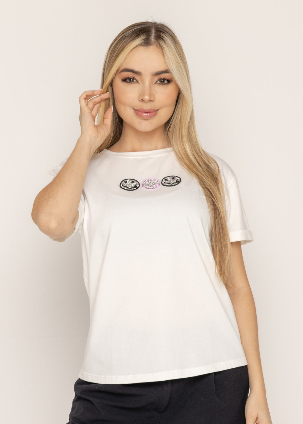 T-SHIRT CARITA COLORES MARFIL ORC-023