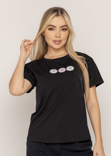 T-SHIRT AURA JOY NEGRO ORC-023