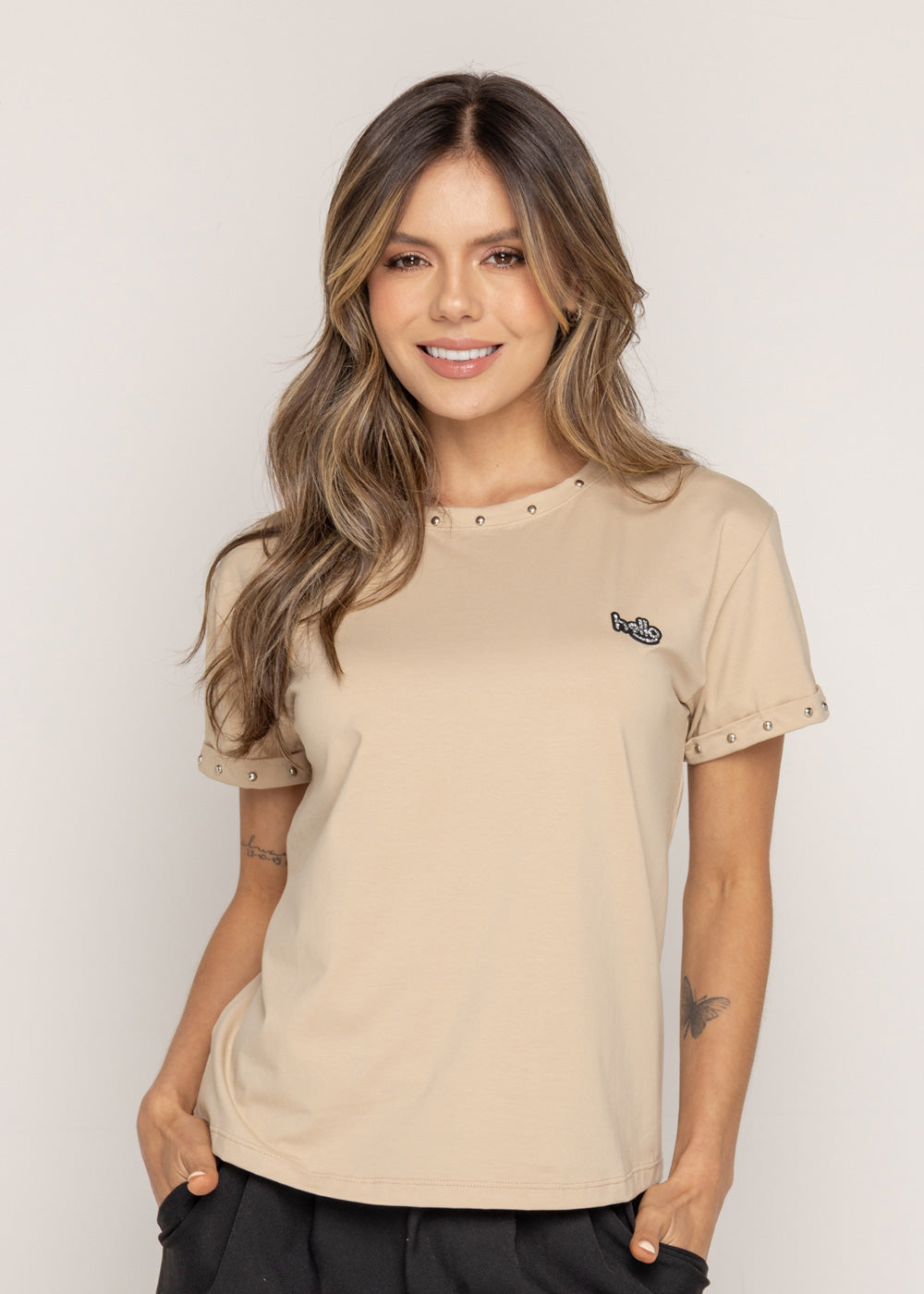T-SHIRT HELLO NEGRO ARENA ORC-024