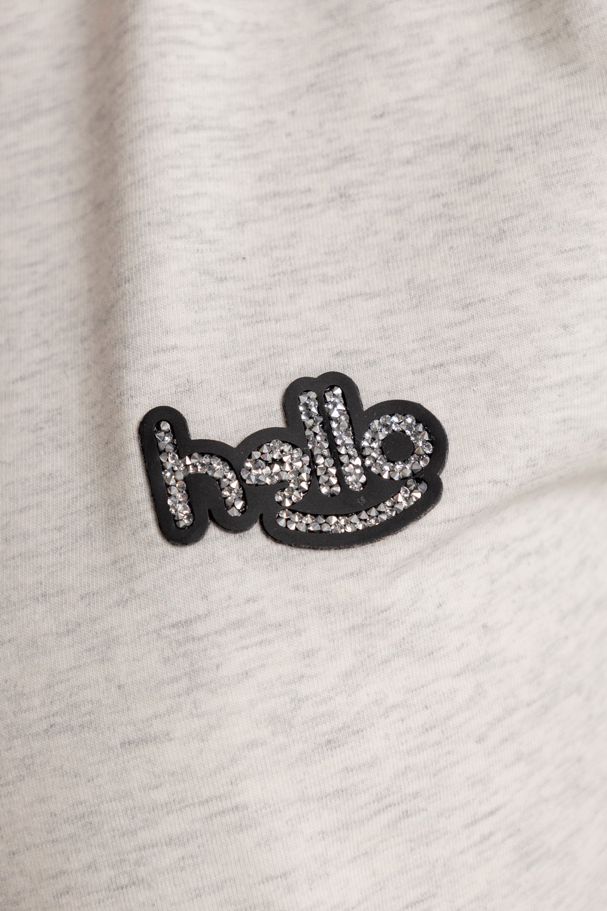 T-SHIRT HELLO NEGRO GRIS ORC-024